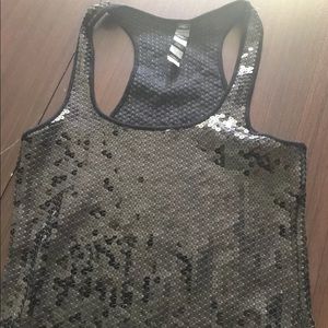MADE IN ITALY CARLAG Black Stretch sequins top